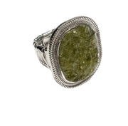 Anillo plata medalla olivina